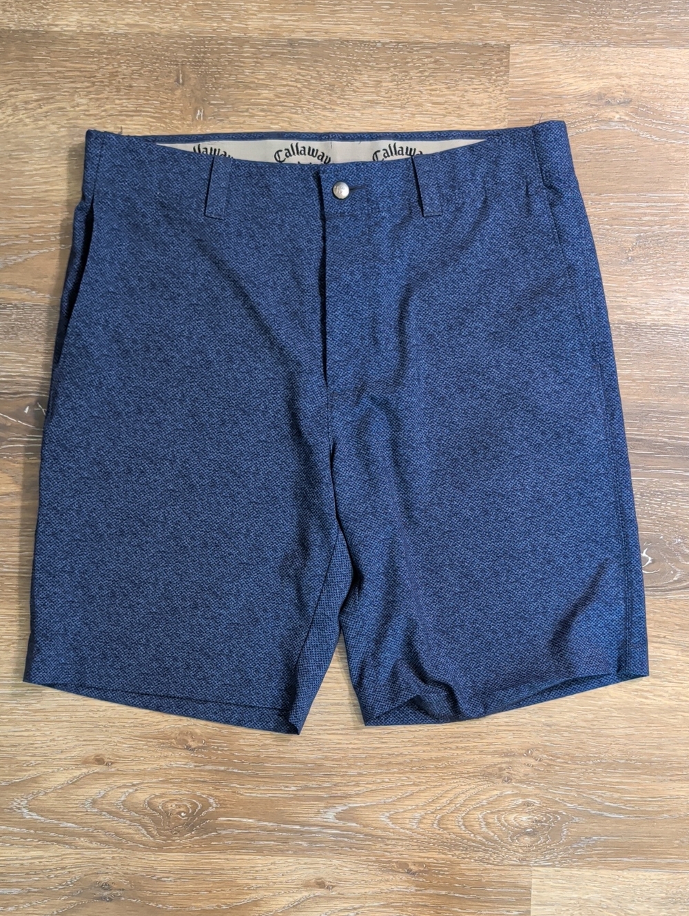 Callaway Men's Dark Navy Heather Flat-Front Golf Shorts